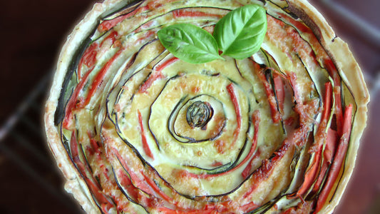 Groente spiraal quiche recept