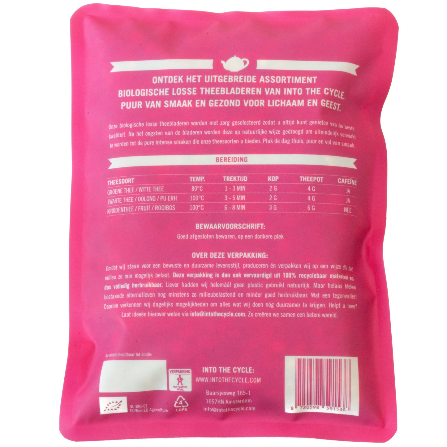 appel thee 160 gram zak achterkant