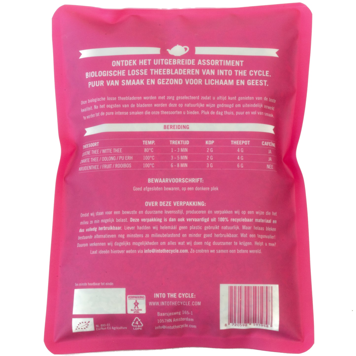 eucalyptus thee 150 gram zak achterkant