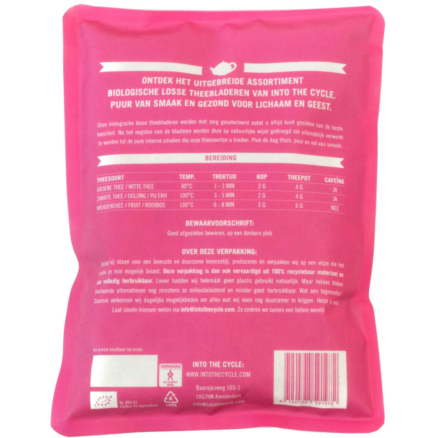 fenegriek thee 400 gram zak achterkant