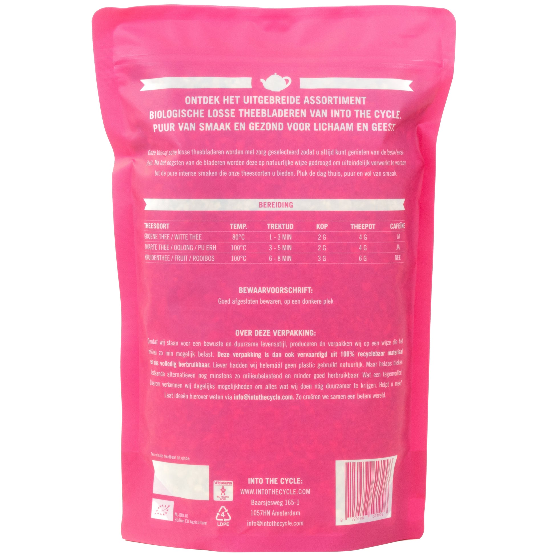 gember thee 800 gram zak achterkant