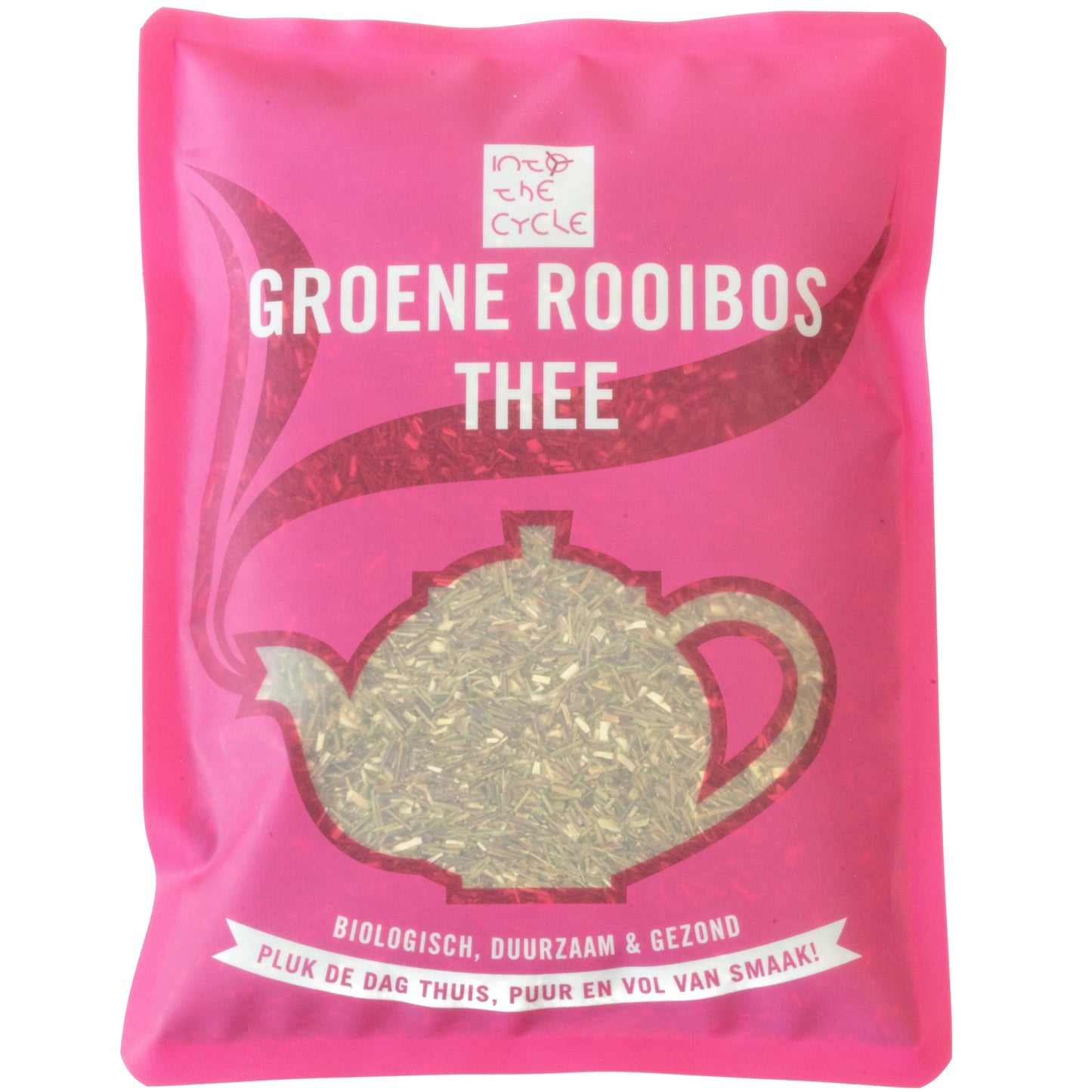 groene rooibos thee 150 gram zak voorkant
