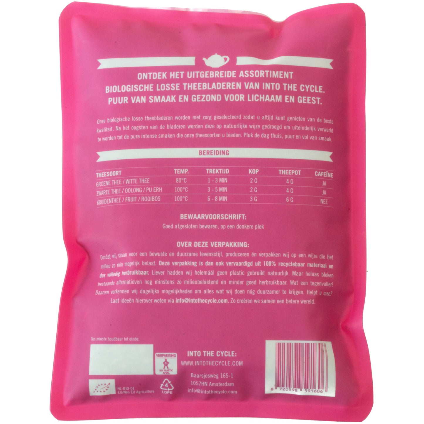gunpowder thee 130 gram zak achterkant
