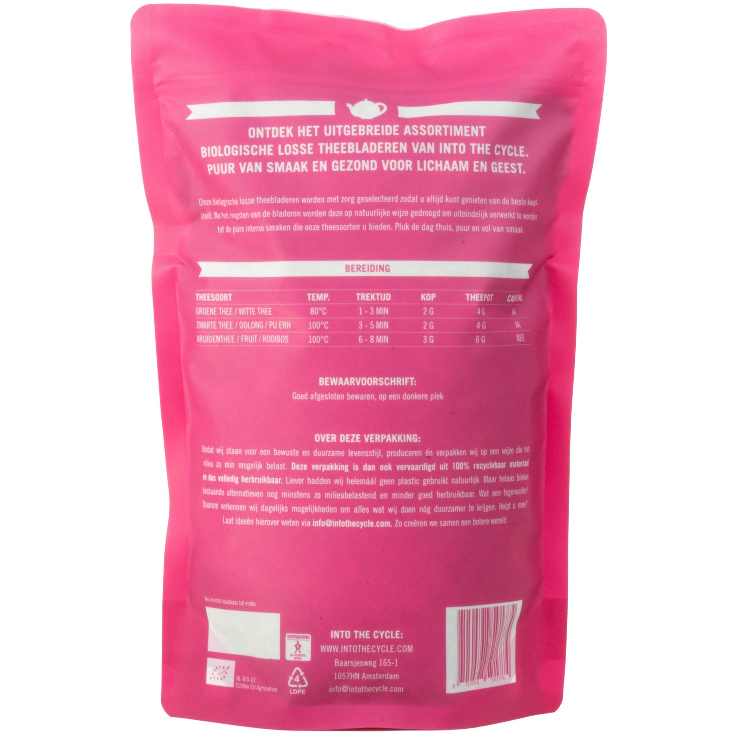gunpowder thee 700 gram zak achterkant