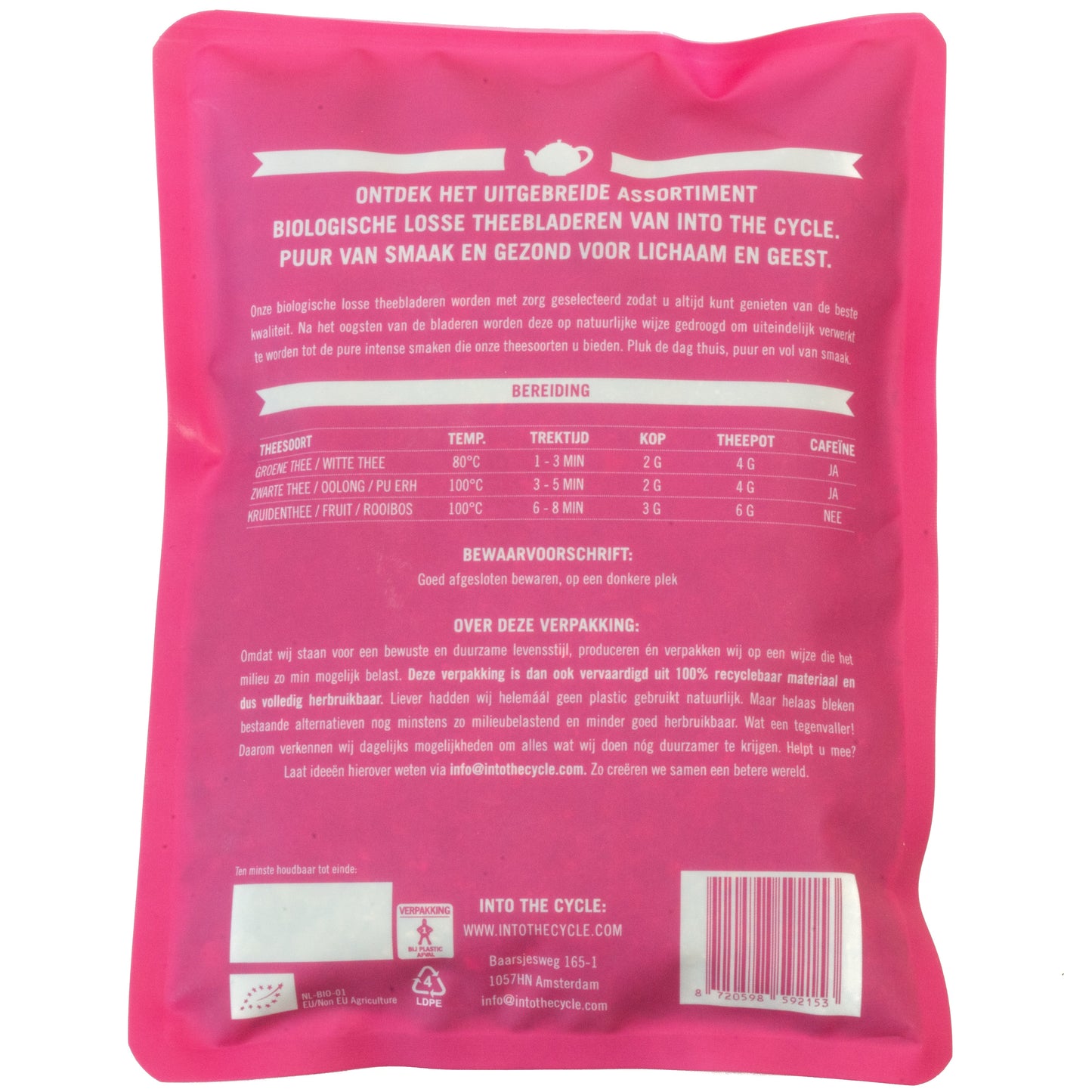 maretak thee 170 gram zak achterkant