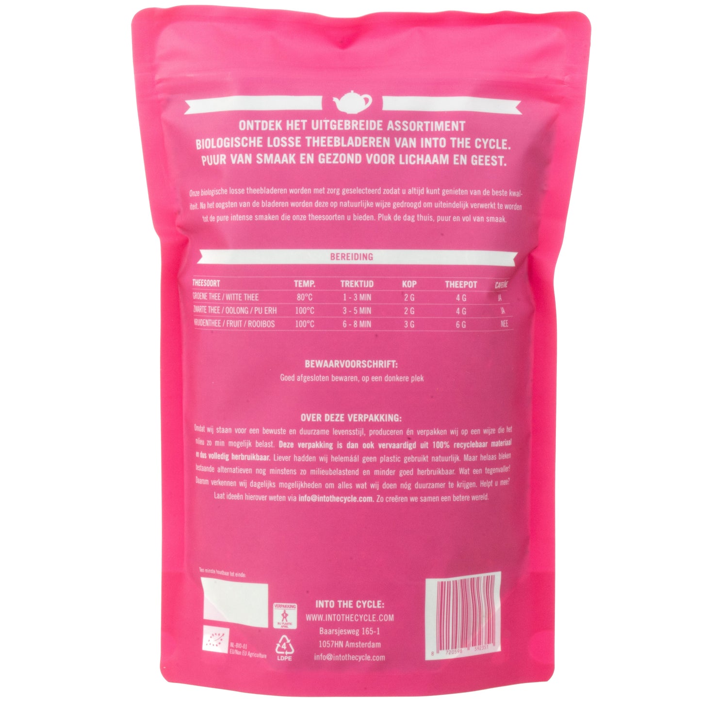 oolong thee 400 gram zak achterkant