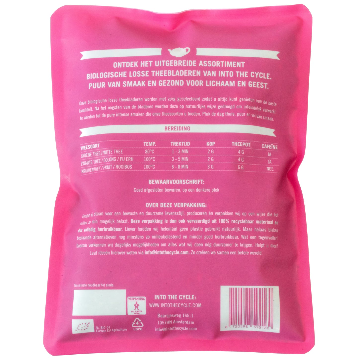 pepermunt thee 60 gram zak achterkant