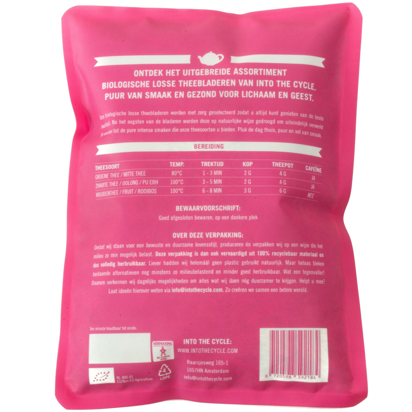 rozemarijn thee 140 gram zak achterkant