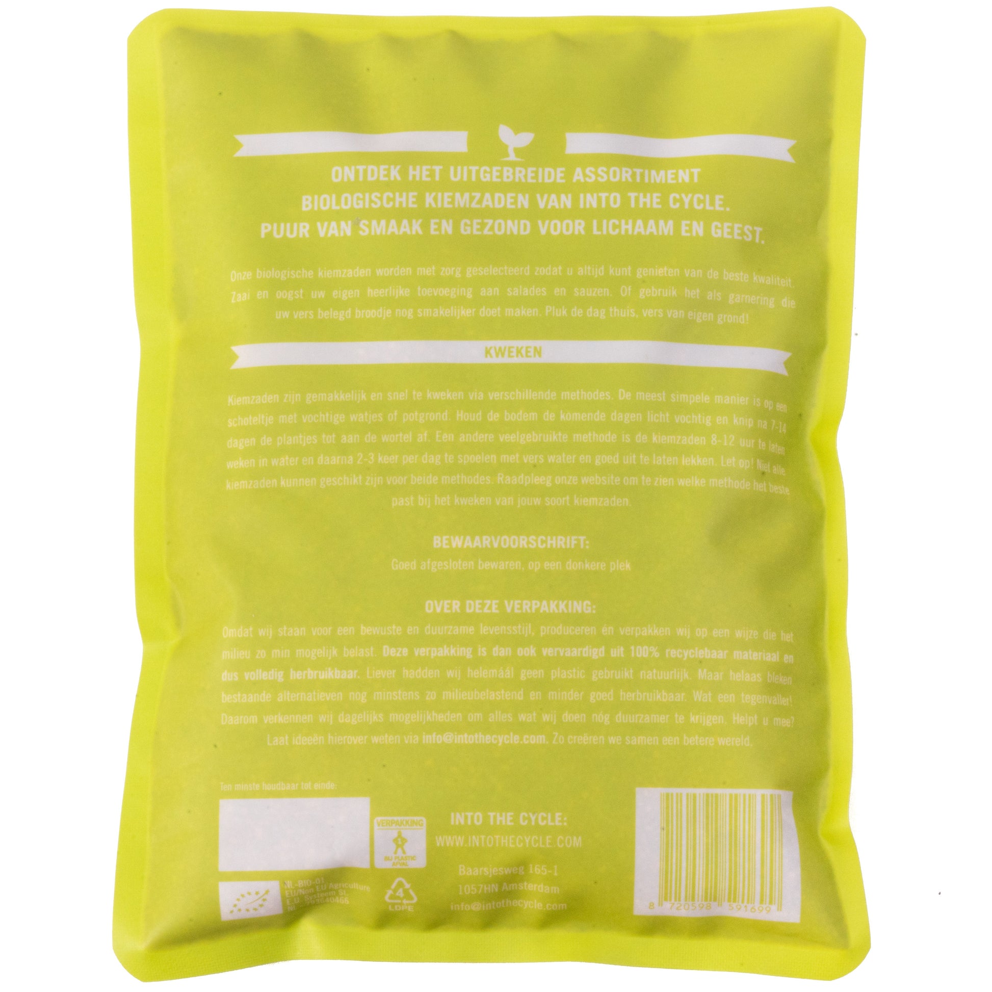 rucolakers kiemzaden 400 gram zak achterkant