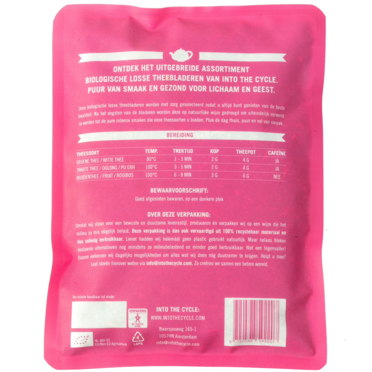 salie thee 80 gram zak achterkant
