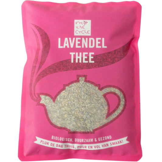 lavendel thee 80 gram zak voorkant