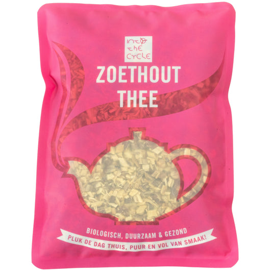 zoethout thee 200 gram zak voorkant
